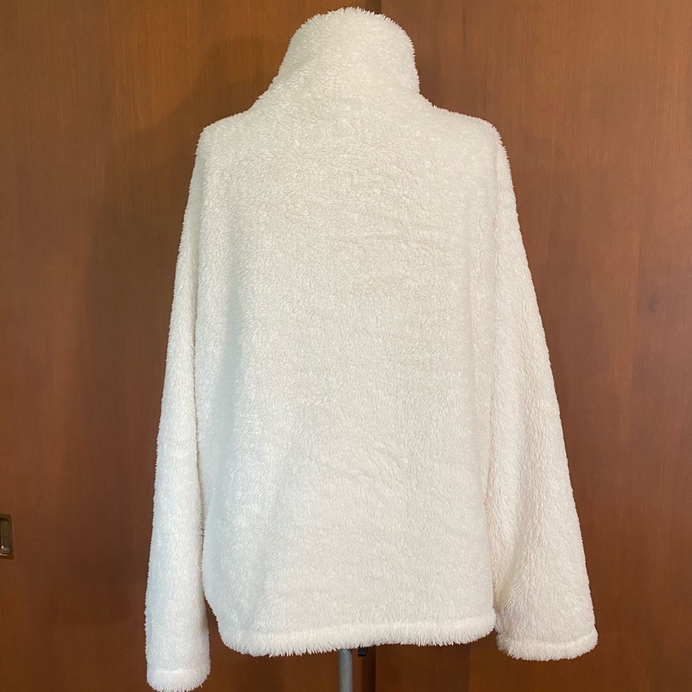 J Crew Factory 1/2 zip Sherpa pullover - Picture 2 of 5